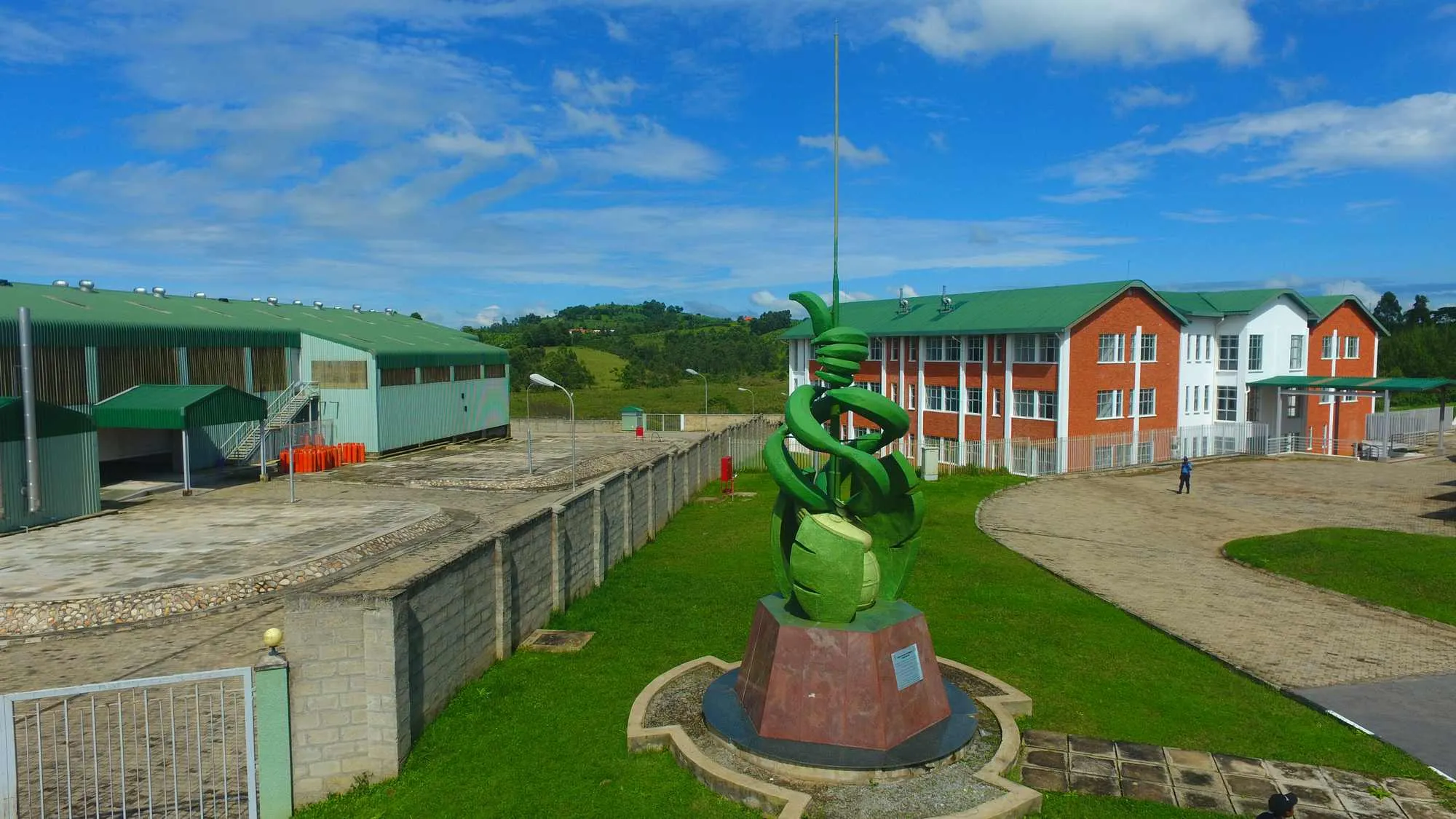Interior of the banana flour processing facility